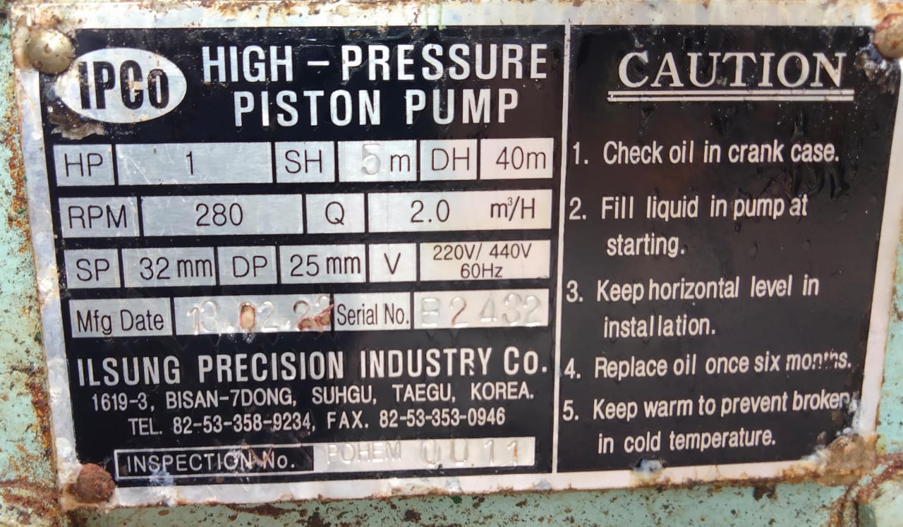 PISTON PUMP