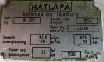 HATLAPA W220 COMPRESSOR
